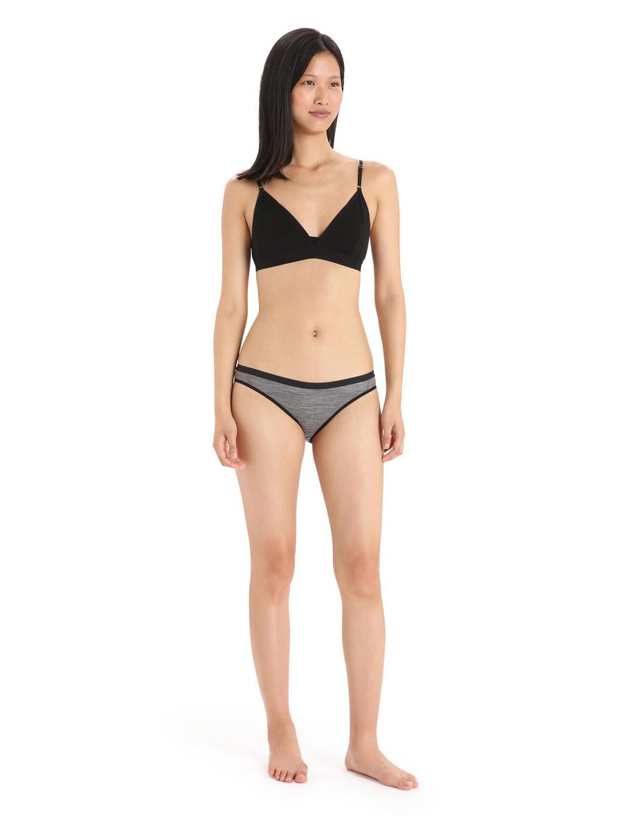 Gritstone Heather Icebreaker Merino Siren Bikini Briefs Women's Underwear | AU 1722PJJQ